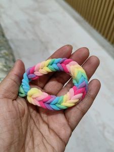 Rainbow Shade Handmade Rubber Bracelet