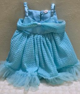 Blue Off Shoulder Party Dress