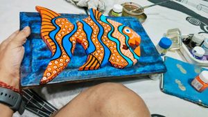 Set of 2 Wooden Fish Wall Arts