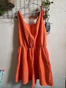 Orange Romper Playsuit