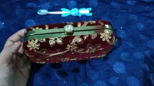Maroon Braidal Purse