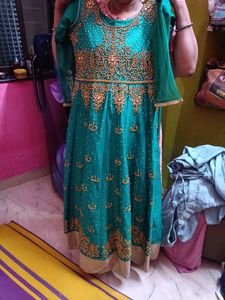 Full Length Anarkli Frock With Heavy Work