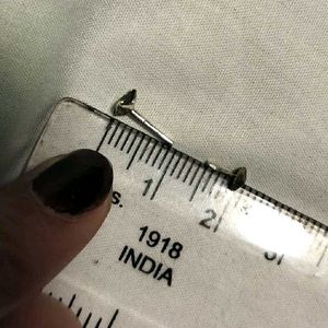 Pure Silver Flat Bottom Nosepin-ZirconiaInChampagn
