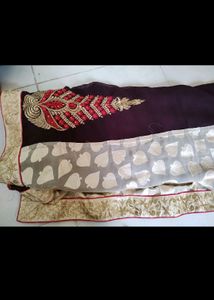 Silk Embroidered Saree With Blouses