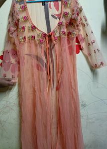 Long Net Shrug Kurti No Damage