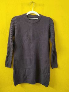 Purple Knit Full Sleeve Sweater