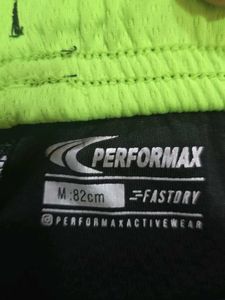 Black &amp; Green Active Shorts