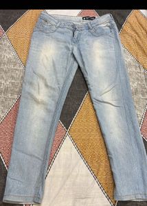 Combo Of 2 Branded Blue Denim Jeans And 1 Tunic