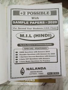 +2 2nd Year Commerce Hindi Guide CHSE