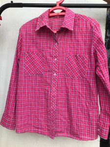 Pink Striped Long Sleeve Shirt