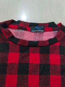 Red &amp; Black Checkered Tee