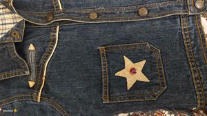 Denim Jacket with Star Detail