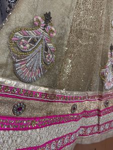 Bridal Cream Orange Lehnga