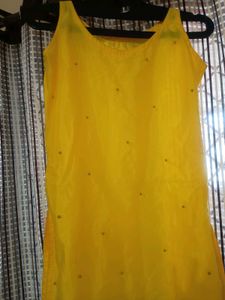 Yellow Colour Lightweight Kurti, Ideally For Haldi