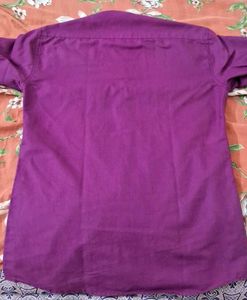 Cotton Full Sleeves Mandarin Collar Shirt