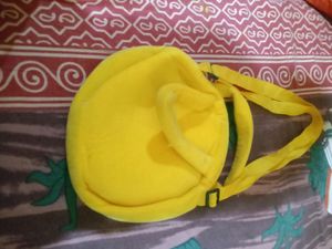 Yellow Cartoon Applique Work Sling Bag. Fixed Rate
