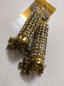 Earring With Work Of Tiny Pearl Kind N Stones