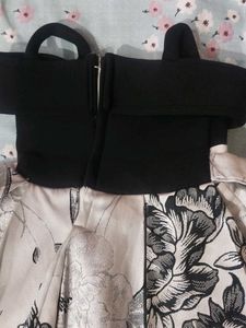 Beautiful Grey Black Party Wear Frock