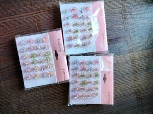 Pastel Nd Golden Earrings Studs