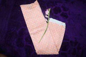 Peach Embroidered Kurti Fabric