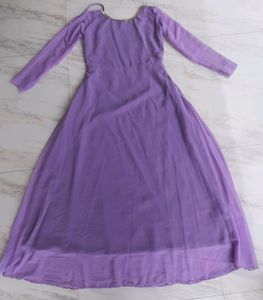 Beautiful Lavender Color Dress With Shawl