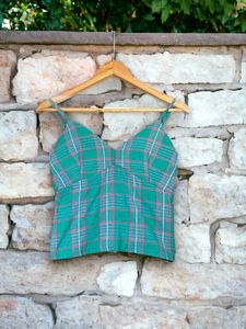 Padded Sea Green Tank Top