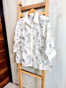 Organza Printed Shirt Size-44