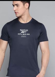 Reebok Men Navy Blue Prime Brand LogoPrint Sustai