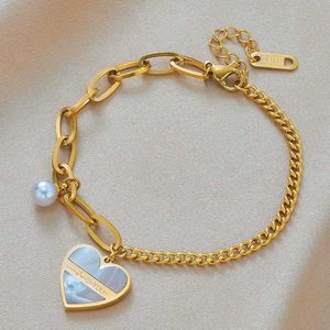 Gold Heart Charm Bracelet