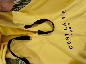 Yellow C&#39;est La Vie Hoodie