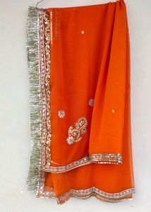 Orange Rajputi Poshak
