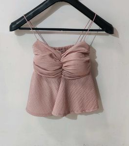Ruched Pink Cami Top