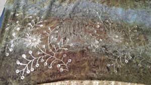 Elegant Floral Embroidered Saree