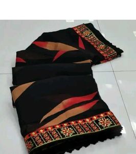 Elegant Black Saree