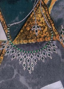 Elegant Green ad stone jewellery set