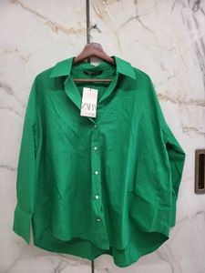 Zara Green Oversized Shirt