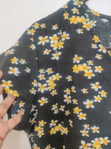 Floral Dress With Belt
