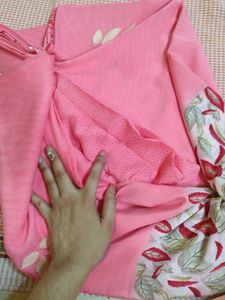 Pink Floral Saree