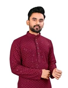 Maroon Kurta Set