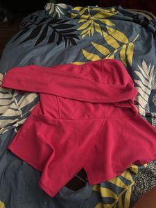 Pink One-Shoulder Top