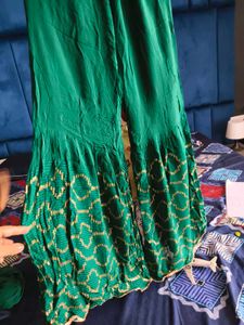 Bottle Green garara  Kurta set