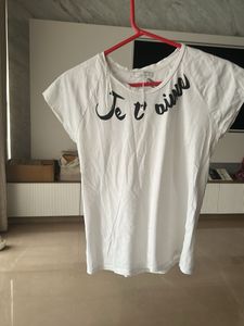 Zara Je t'aime Graphic Tee