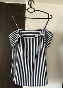 Sassafras Navy Blue Striped Women’s Top