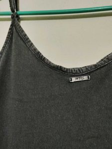 Simple Gray Dresswith Adjustable Strap Not Used