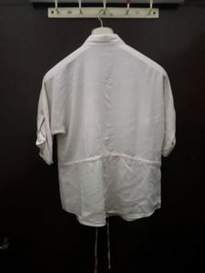 Cream Drawstring Shirt