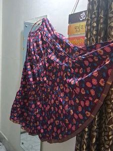 Floral Print Ethnic Skirt