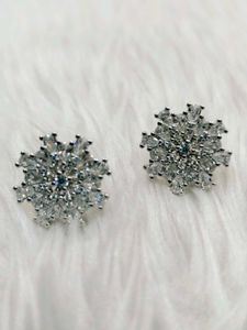 Snowflake Earrings 925 Silver Sterling