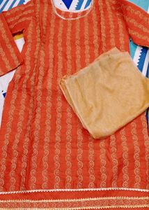 Orange Kurta Set