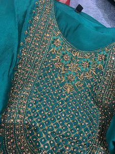 Teal Embroidered Kurti
