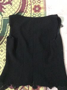 Black Embellished Sleeveless Top